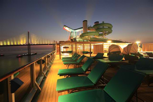 Upper Deck of Carnival's Legend - Evening Activities - Bridge